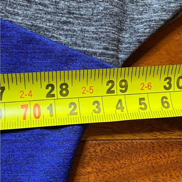 EUC Women’s Size 3X, I. N. Studio Heather Gray/Blue  & Black Diagonal Stripes - Picture 13 of 14